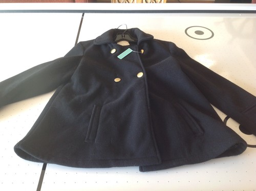 Copper Key Fleece Black Coat Gold buttons Girls Dillards Size Youth 14/16 New - Picture 2 of 7