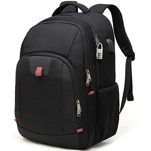 Anti Theft Travel Laptop Backpack for Men Fits 17 Inch Black