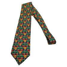 Vintage Burberrys 100 Silk Leaves And Grapes Necktie Tie Made In England 60  