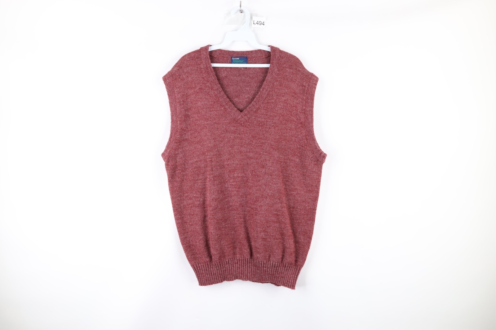 Vintage 70s Streetwear Mens 2XL Tall Distressed Blank Knit V-Neck Sweater  Vest | eBay