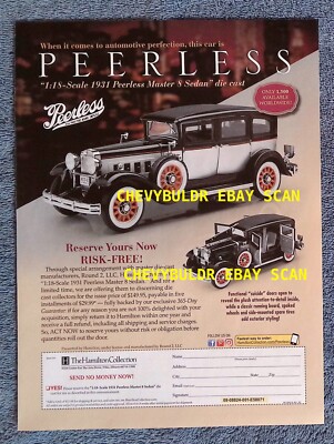 Hamilton Collection 1931 Peerless Master S Sedan Die Cast Magazine Ad