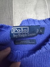 Polo Ralph Lauren Sweatshirt Mens Large Purple Lilac Pony Pullover Crewneck