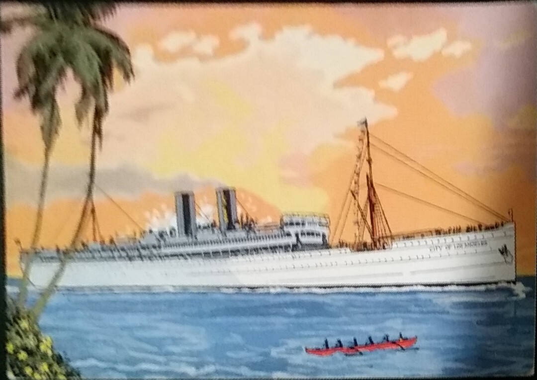 S S City Of Los Angeles Flagship Lassco California Hawaii Vintage Postcard