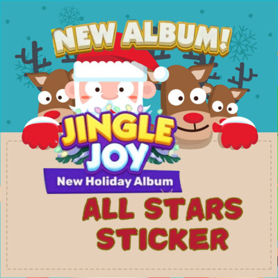   Monopoly_GO All 1/2/3/4/5 Star Stickers Cards - Jingle Joy Alumb-Fast