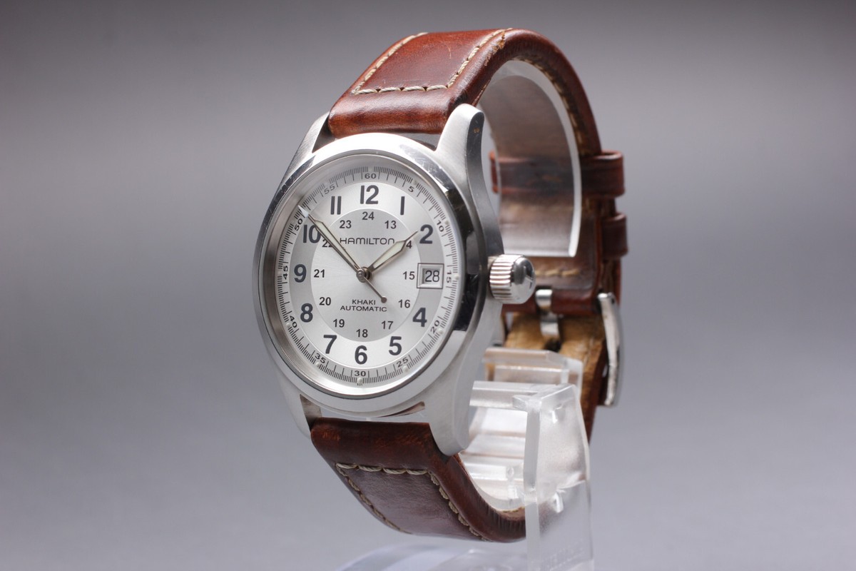 w/Box [NEAR MINT] Hamilton Khaki Field H704450 Silver