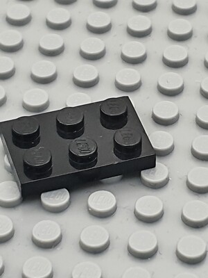 LEGO  15x Stein Platte Basic Flach Brick 2x3 - 3021 - Schwarz Black