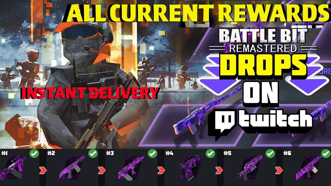 🔥BattleBit Remastered🔥 Twitch Drops - WEEK 1 - 6 (36 Items