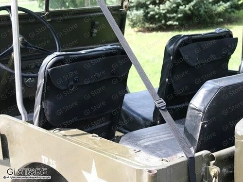 Canvas Bikini Top Traditional Style Black Crush For Jeep Willys - CJ 2A  CJ3A MB - Bild 4 von 12