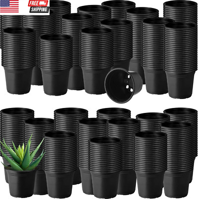 1500 Pcs 4 Inch Plastic Plants Nursery Pots Bulk Seed Starting Plant Pots with D