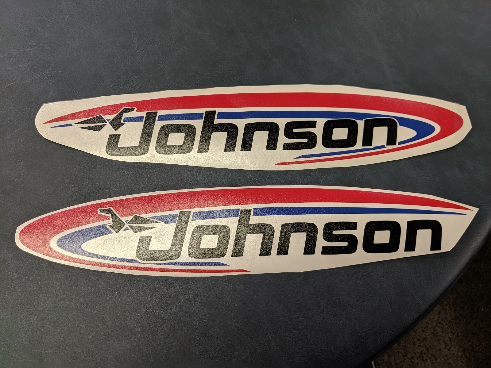 Johnson Outboard boat motor decals stickers graphics. 2 piece kit eBay
