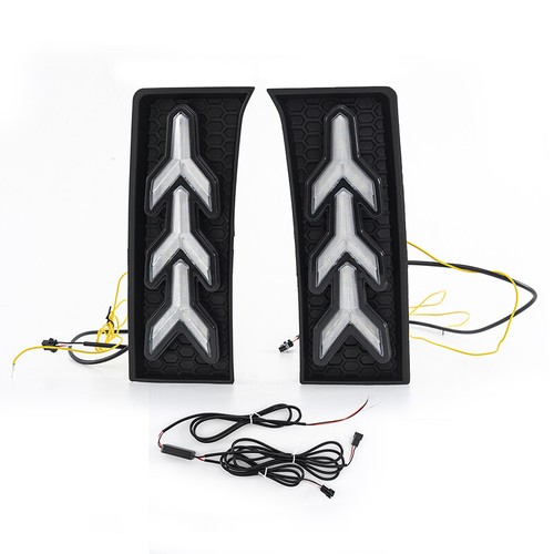 LED DRL Daytime Running Light Headlight With Turn 2x For Toyota Tundra 2022-2023 - Picture 7 of 11