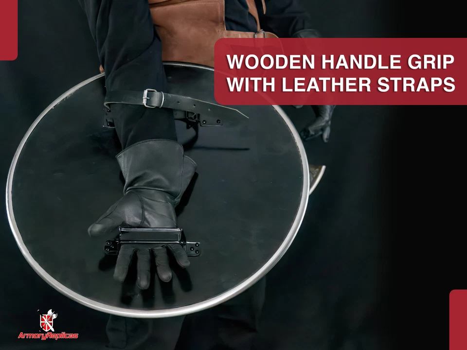 Réplica Escudo RENACIMIENTO MEDIEVAL Armadura LISTA PARA BATALLA para LARP y Exhibición Foto 3 de 4