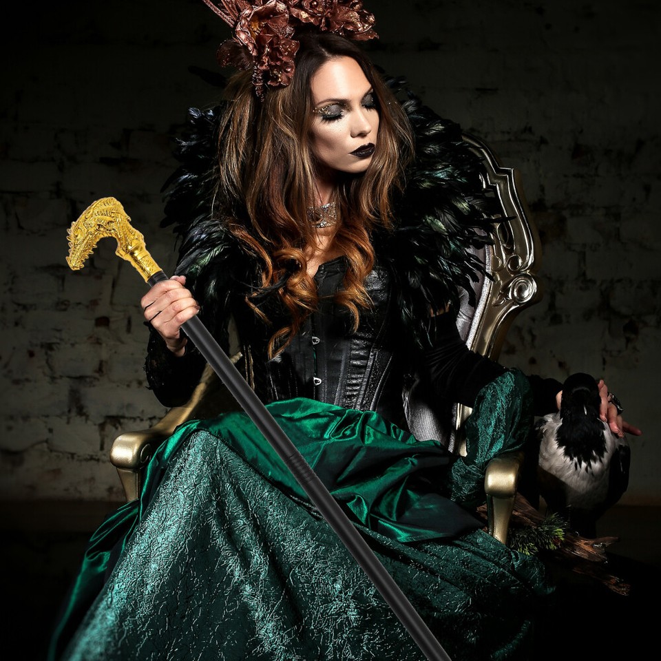 Halloween Crutch Cosplay Scepter Decor Dragon Head Costumes Accessories