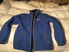 RARE VTG DOMINOES EMPLOYEE PIZZA DELIVERY LINED JACKET BLUE SIZE MEDIUM