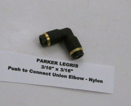 LEGRIS 3/16" Tube x 3/16" Tube Push to Connect Union Elbow - Nylon - (31025500) - Picture 2 of 3