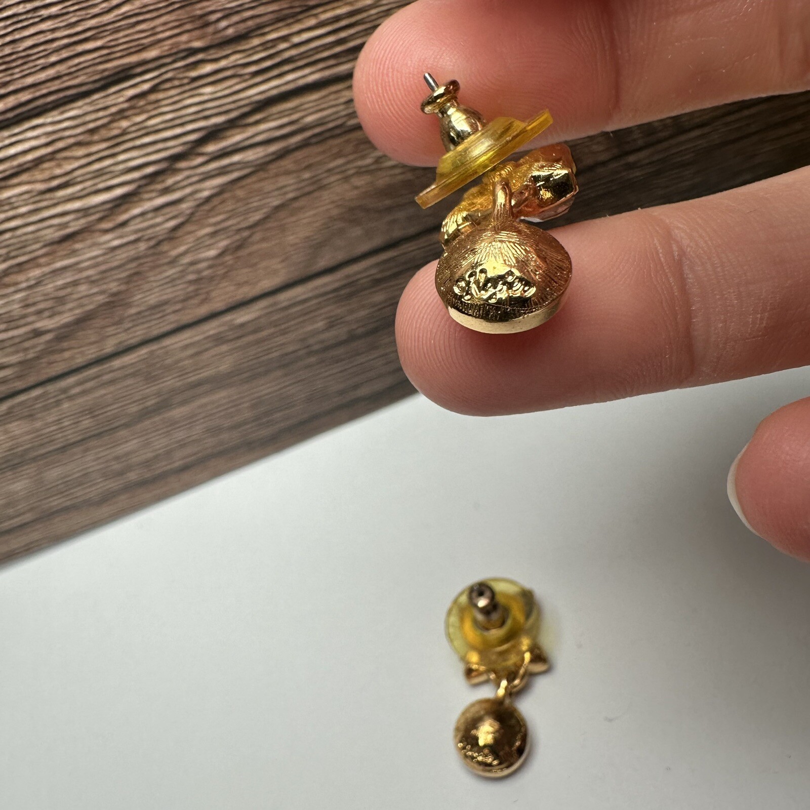 Napier Small Rhinestone Dangle Drop Pierced Earri… - image 6