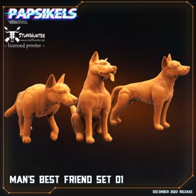 Man's Best Friend Set (3) - Papsikels - Hunde Tabletop Wargaming Sci-Fi