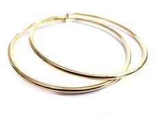 CLIP-ON EARRINGS LARGE 4 INCH SILVER OR GOLD PLATED HYPO-ALLERGENIC EARRINGS