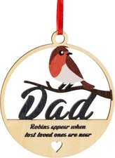 Robins Appear When Lost Loved Ones Are Near Mum Dad Hanging Christmas Tree Decor