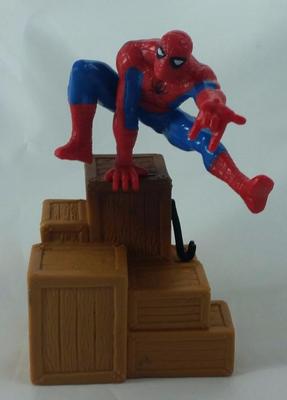 THE AMAZING SPIDERMAN 1997 PVC 5'' FIGURE BALANCED ON CRATES BY APPLAUSE MARVEL