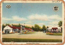 METAL SIGN - South Carolina Postcard - Travelers Motor Hotel