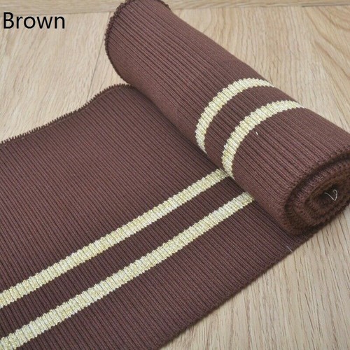 1x Rib Knitted Stretch Stripe Fabric Cuffs Waistband Leg Arms Edging Trim Crafts - Picture 12 of 20