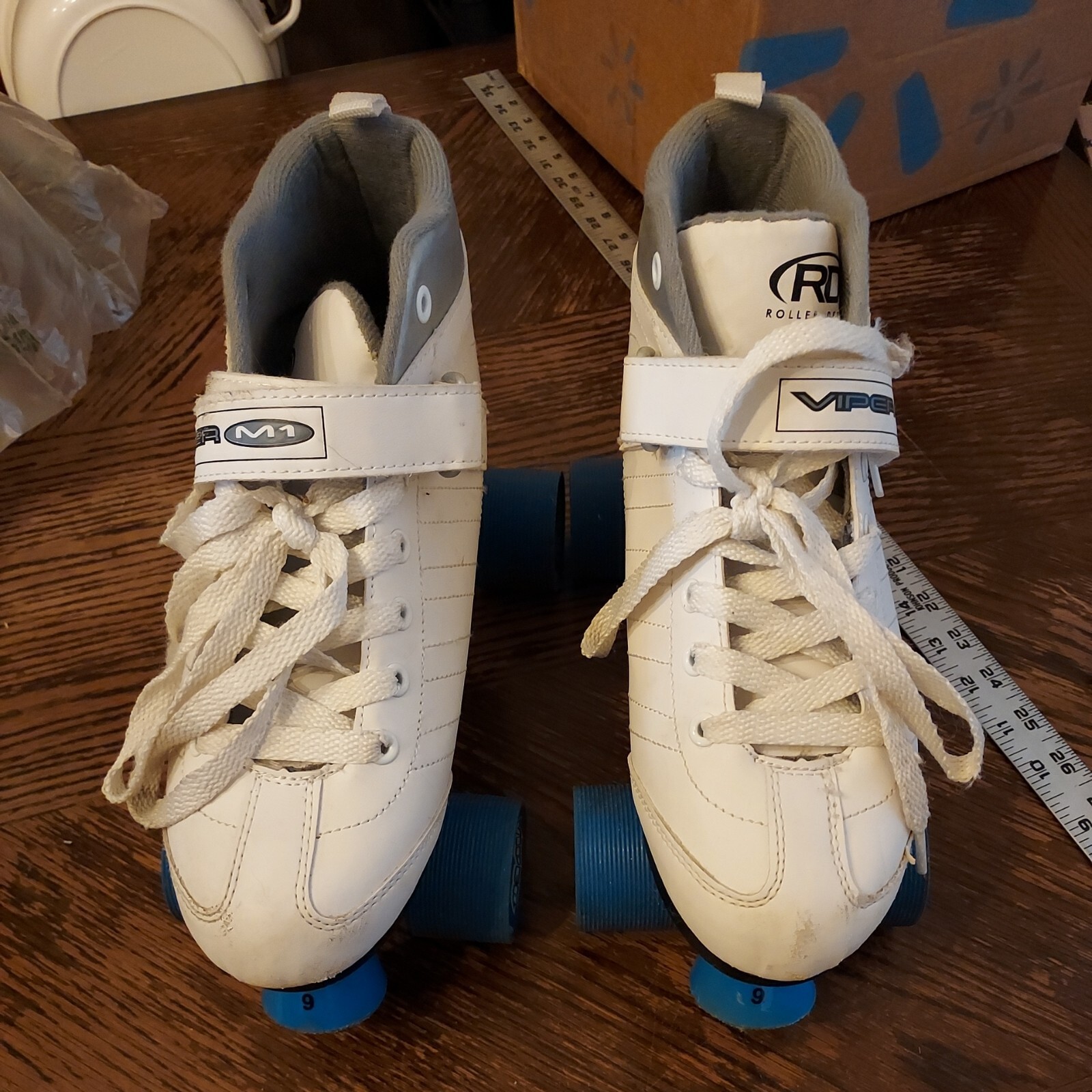 Women's Roller Derby Viper M1 Speed Roller Skates White U721W Size 9