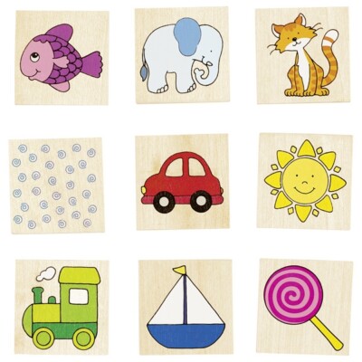 GOKI - 56873 - WOODEN TOY - COLORFUL MEMO SET (WOODEN BOX)