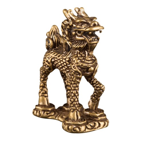 1PC Decorative Copper Unicorn Crafts Desktop Ornament Mythical Beast Ornament - Picture 10 of 12