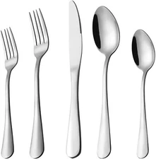 Silverware Set, 40-Piece Flatware Set, Stainless Steel Home Kitchen
