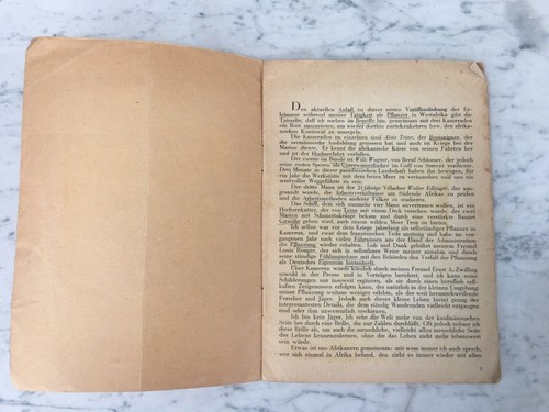 Flip Schicksal Afrika-Expedition 1952 Old Booklet - Picture 2 of 4