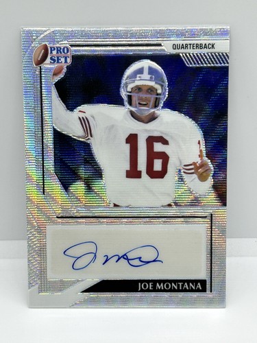 Joe Montana 2021 Leaf Silver Prismatic Auto # /40 + 2023 Prizm Draft Snakeskin - Picture 3 of 4