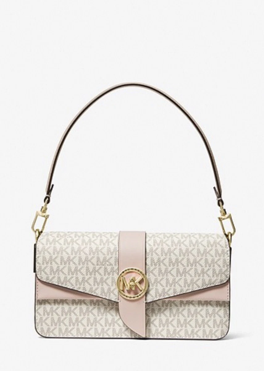 NWT Authentic MK Greenwich Medium Logo Shoulder Bag Style  