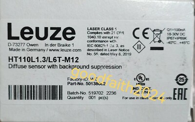 HT110L1.3/L6T-M12 LEUZE sensor， Brand new original genuine,Fast shipping