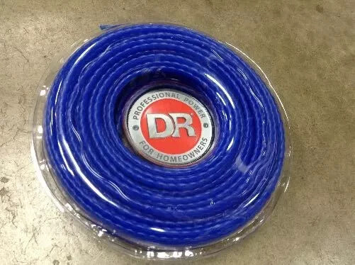 DR Walk Behind 2 Wheel Trimmer Mower 175 mil Braided Blue Li