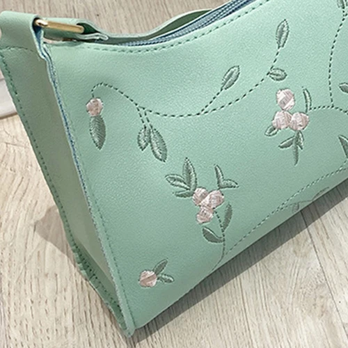 Damen Schultertasche Spitze Blumen Handtasche Hobo Bag weiches PU Leder Mädchen Handtasche - Bild 28 von 38