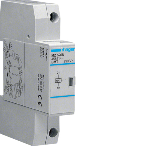 HAGER BOBINA MINIMA TENSIONE 230V 50HZ 1 MODULO DIN MZ528N - Bild 1 von 1