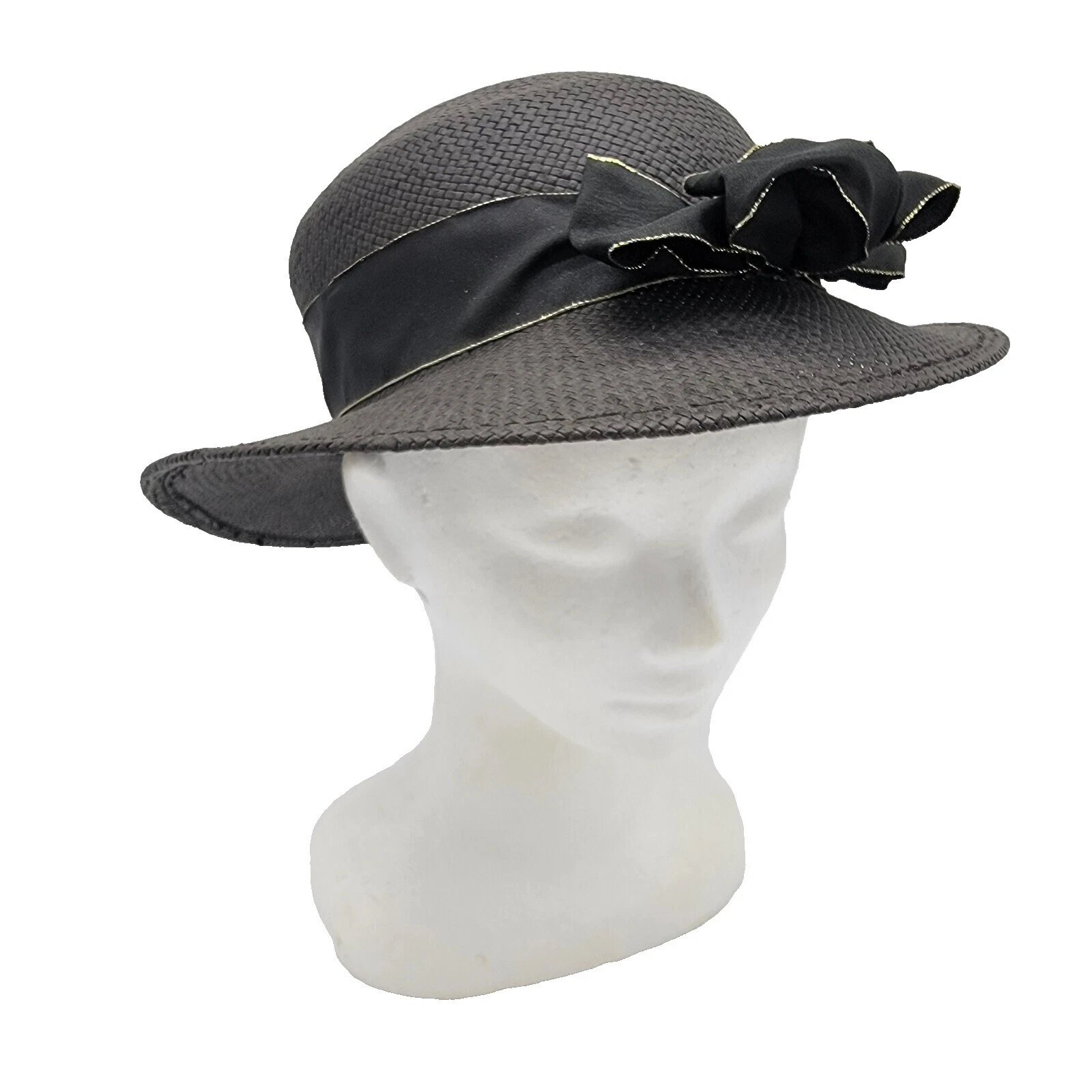Wide Brim Straw 1980s Vintage Hats for Women