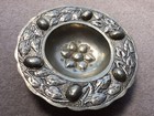 Antique Plata /Sterling German Bon Bon Dish, Silver Plate Floral Filigree, 1900s