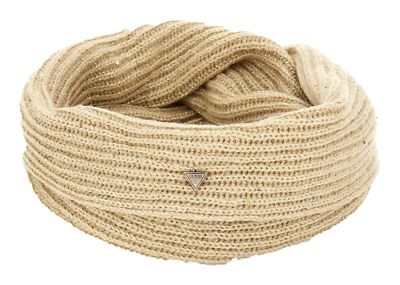GUESS Neck Warmer Lana Lurex Schal Beige beige Neu