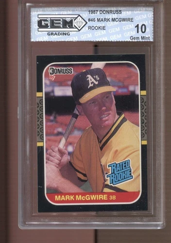 1987 Mark Mcgwire Donruss #46 Gem Mint 10 RC Rookie Cardinals A's