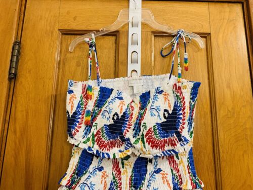House of Harlow 1960 linen blend two piece skirt & top set tropical NWT size M - Picture 2 of 10