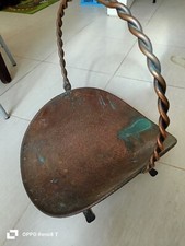 CESTO PORTA LEGNA IN RAME FATTO A MANO. ORIGINE PORTOGALLO 