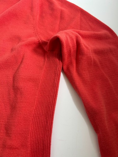 Pullover knit Foxcroft Size XXL rich orange color 100% cotton long cuff sleeves - Picture 9 of 15