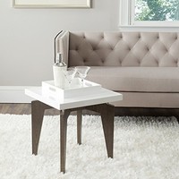 Safavieh Home Collection Josef White And Dark Brown End Table, New, Free Shippin on sale Safavieh Home Collection Josef White And Dark Brown End Table, New, Free Shippin on sale