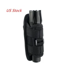 Tactical Flashlight Pouch Holster Torch 360 Degrees Rotatable Light Holder