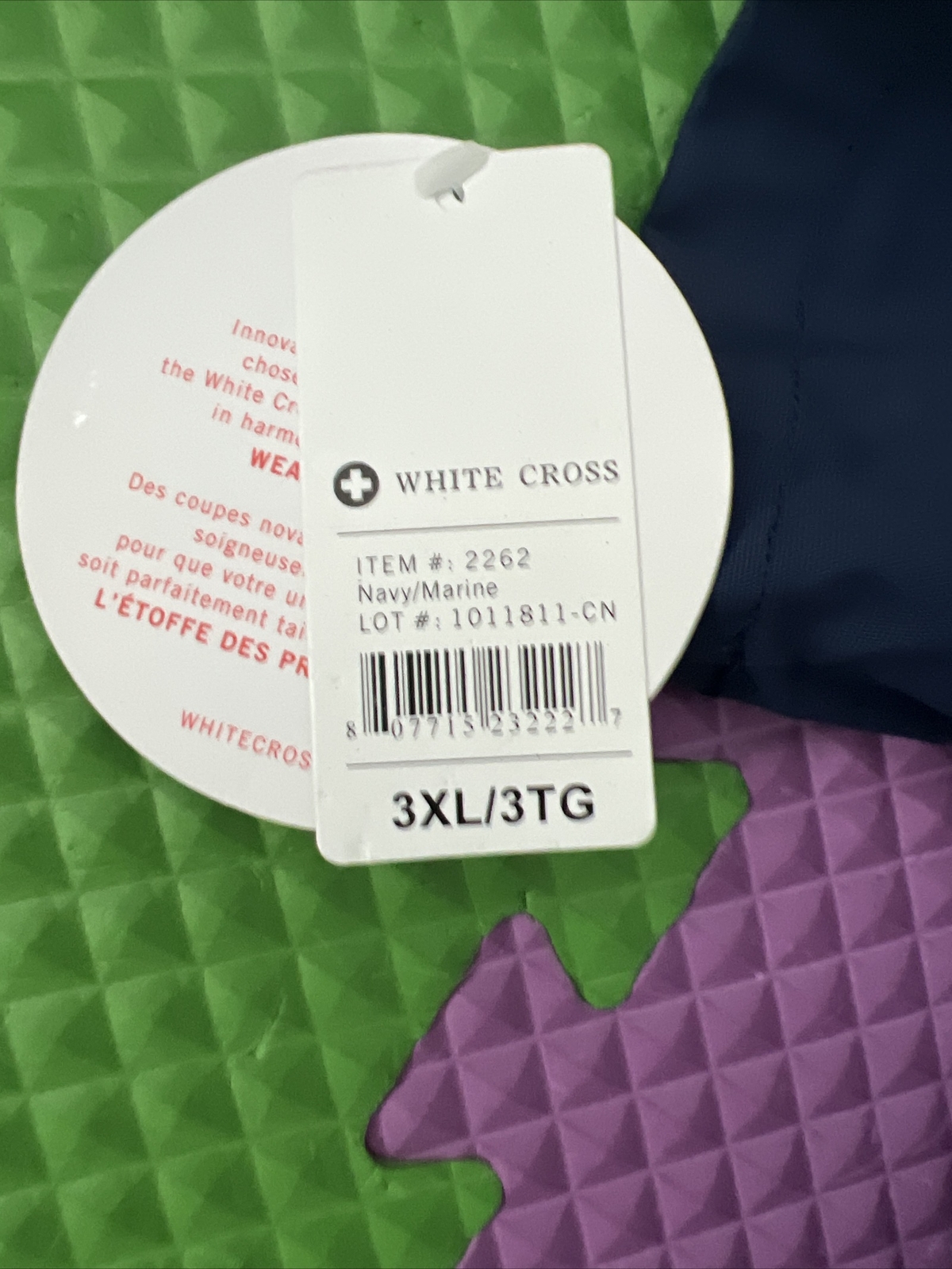 White Cross Men's Scrub Top #2262 3XL Navy Medical Lab Nurse Doctor