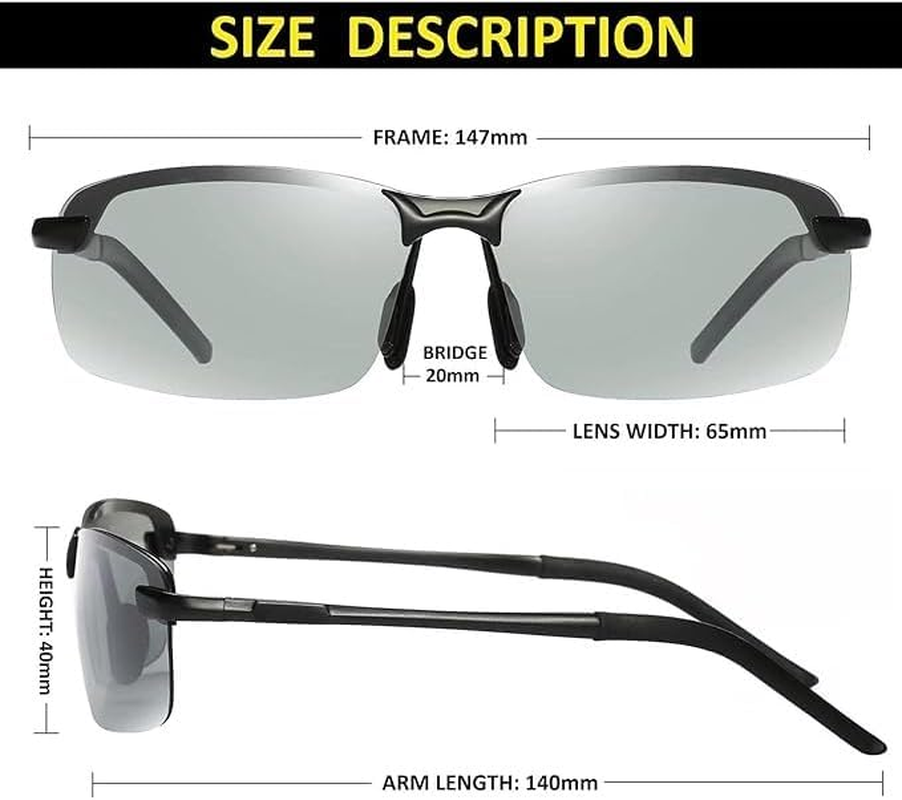 Nuevo Gafas de-Sol Polarizadas para Hombres FotocromÃ¡ticas Lentes para  Conducir