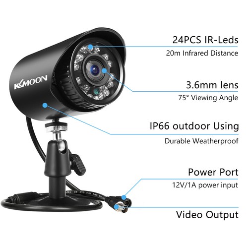 KKMOON KKmoon 2MP 1080P 4 in 1 Analog Security Camera HD Camera W/ NTSC System - Picture 3 of 10