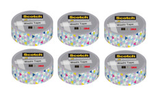 Scotch Expressions Washi Tape: 0.59 in. x 393 in. Pastel Triangles 6 Pack